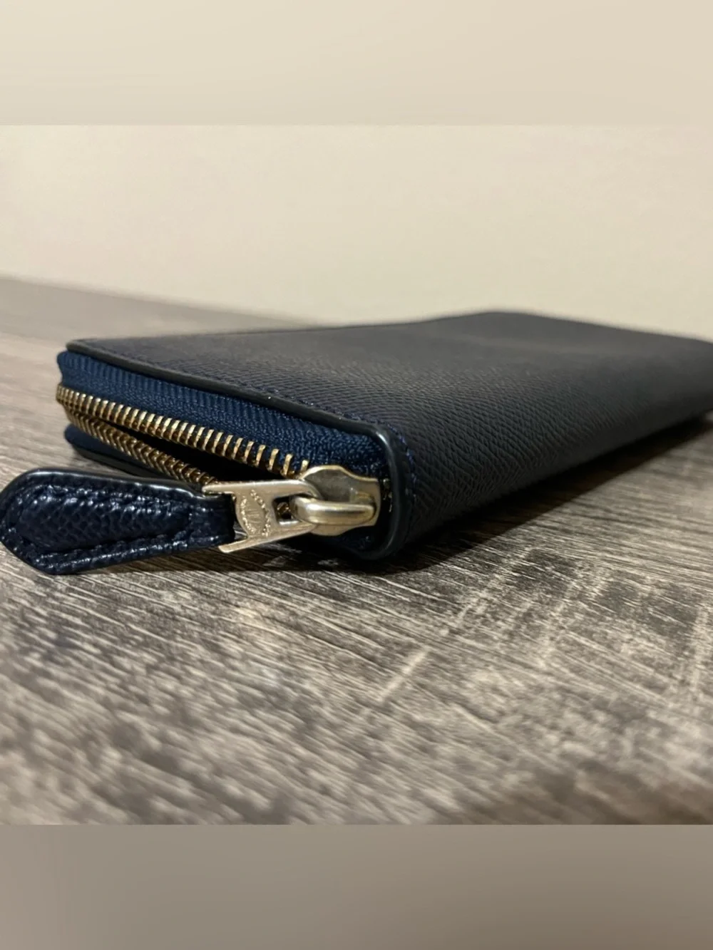Coach Accordion Zip Wallet Midnight Blue - Picture 8 of 12